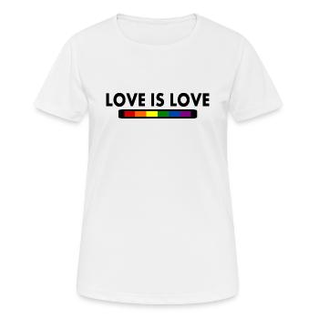 Love is love - T-shirt respirant Femme - blanc - Devant - AI Model Female 172 dark (172cm)