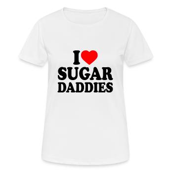 i love sugar daddies - Frauen T-Shirt atmungsaktiv - Weiß - Vorne - AI Model Female 172 dark (172cm)