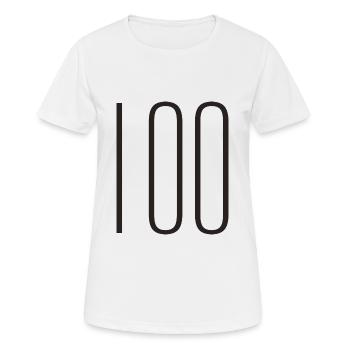 100 - T-shirt respirant Femme - blanc - Devant - AI Model Female 172 dark (172cm)