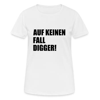 auf keinen fall digga - Frauen T-Shirt atmungsaktiv - Weiß - Vorne - AI Model Female 172 dark (172cm)