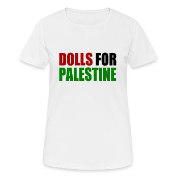 dolls for palestine - Women's Breathable T-Shirt - white - Front - AI Model Female 172 dark (172cm)