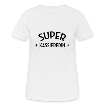 Kassierer Kassiererin Handel Verkäufer Kasse - Frauen T-Shirt atmungsaktiv - Weiß - Vorne - AI Model Female 172 dark (172cm)