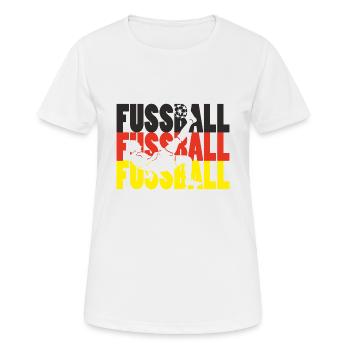 Fussball Fußball Deutschland Fußballer - Frauen T-Shirt atmungsaktiv - Weiß - Vorne - AI Model Female 172 dark (172cm)