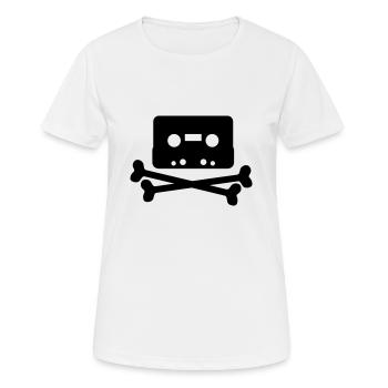 Piratbyrån - T-shirt respirant Femme - blanc - Devant - AI Model Female 172 dark (172cm)