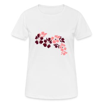 blumen - Frauen T-Shirt atmungsaktiv - Weiß - Vorne - AI Model Female 172 dark (172cm)