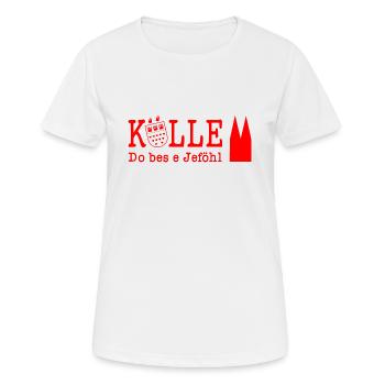 Kölle es e Jeföhl Dom Karneval Köln Kölner - Frauen T-Shirt atmungsaktiv - Weiß - Vorne - AI Model Female 172 dark (172cm)