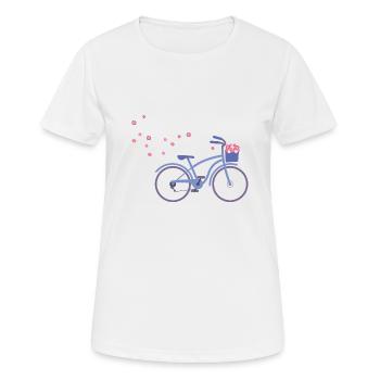 cruisingbike blue - Frauen T-Shirt atmungsaktiv - Weiß - Vorne - AI Model Female 172 dark (172cm)