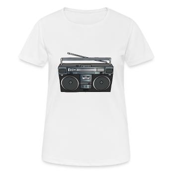 Boombox - Women's Breathable T-Shirt - white - Front - AI Model Female 172 dark (172cm)