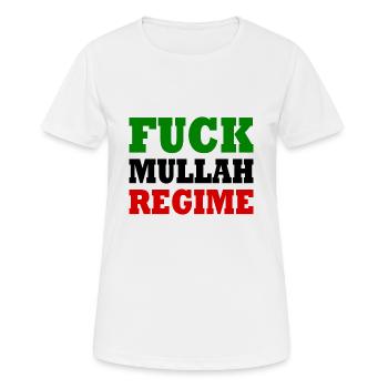Fuck mullah regime iran - Frauen T-Shirt atmungsaktiv - Weiß - Vorne - AI Model Female 172 dark (172cm)