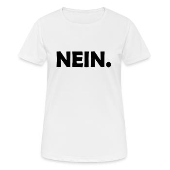 Nein - Frauen T-Shirt atmungsaktiv - Weiß - Vorne - AI Model Female 172 dark (172cm)