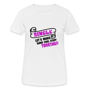 Single auf der Suche Partnersuche - Frauen T-Shirt atmungsaktiv - Weiß - Vorne - AI Model Female 172 dark (172cm)