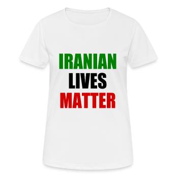 Iranian lives matter - T-shirt respirant Femme - blanc - Devant - AI Model Female 172 dark (172cm)