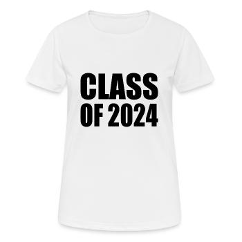 Class of 2024 - Women's Breathable T-Shirt - white - Front - AI Model Female 172 dark (172cm)