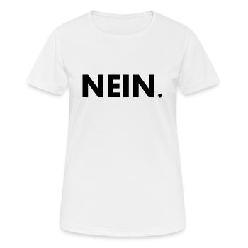 Nein - Frauen T-Shirt atmungsaktiv - Weiß - Vorne - AI Model Female 172 dark (172cm)