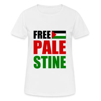 Free palestine - Women's Breathable T-Shirt - white - Front - AI Model Female 172 dark (172cm)