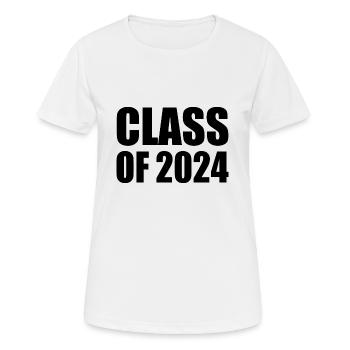 Class of 2024 - Women's Breathable T-Shirt - white - Front - AI Model Female 172 dark (172cm)
