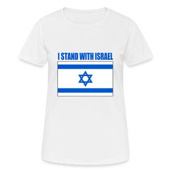 I stand with israel - T-shirt respirant Femme - blanc - Devant - AI Model Female 172 dark (172cm)