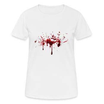 Blut - Halloween - Frauen T-Shirt atmungsaktiv - Weiß - Vorne - AI Model Female 172 dark (172cm)