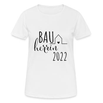 Bauherrin 2022 Häuslebauer Hausbesitzerin Hausbau - Frauen T-Shirt atmungsaktiv - Weiß - Vorne - AI Model Female 172 dark (172cm)