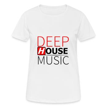 Deep House Musik - Frauen T-Shirt atmungsaktiv - Weiß - Vorne - AI Model Female 172 dark (172cm)