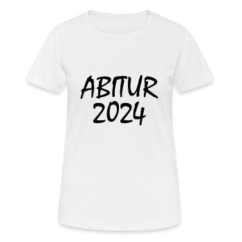 Abitur 2024 - Frauen T-Shirt atmungsaktiv - Weiß - Vorne - AI Model Female 172 dark (172cm)