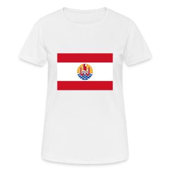 National flag of French Polynesia - Women's Breathable T-Shirt - white - Front - AI Model Female 172 dark (172cm)