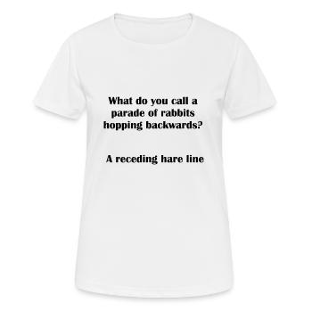 Hare Backwards Pun - Women's Breathable T-Shirt - white - Front - AI Model Female 172 dark (172cm)