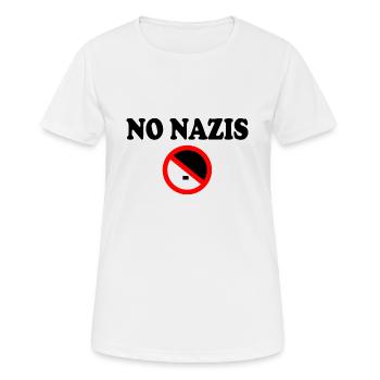 No nazis - Frauen T-Shirt atmungsaktiv - Weiß - Vorne - AI Model Female 172 dark (172cm)