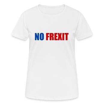 No frexit - T-shirt respirant Femme - blanc - Devant - AI Model Female 172 dark (172cm)