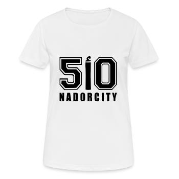 Nador kennzeichen ا 50 - Frauen T-Shirt atmungsaktiv - Weiß - Vorne - AI Model Female 172 dark (172cm)