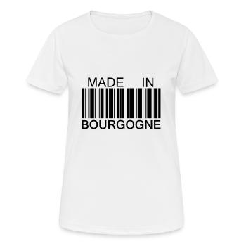 Made in Bourgogne - T-shirt respirant Femme - blanc - Devant - AI Model Female 172 dark (172cm)