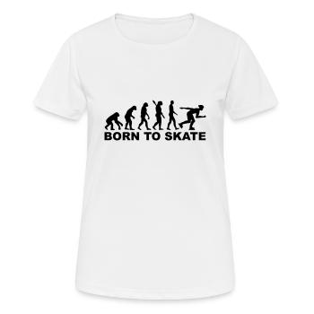 Evolution Inline Skating - Frauen T-Shirt atmungsaktiv - Weiß - Vorne - AI Model Female 172 dark (172cm)