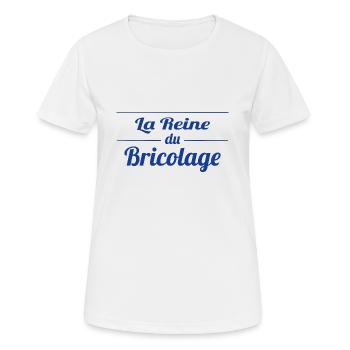 La reine du bricolage - T-shirt respirant Femme - blanc - Devant - AI Model Female 172 dark (172cm)