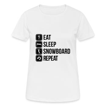 snowboard - Frauen T-Shirt atmungsaktiv - Weiß - Vorne - AI Model Female 172 dark (172cm)