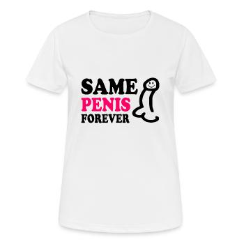 Same penis forever - T-shirt respirant Femme - blanc - Devant - AI Model Female 172 dark (172cm)