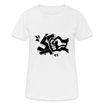 Against nazis faust - Women's Breathable T-Shirt - white - Front - AI Model Female 172 dark (172cm)
