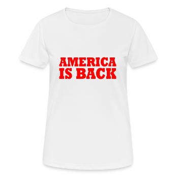 America is back - Women's Breathable T-Shirt - white - Front - AI Model Female 172 dark (172cm)