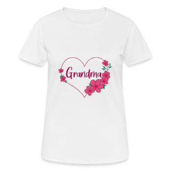 Grand-mère grand-mère grand-mère cadeau - T-shirt respirant Femme - blanc - Devant - AI Model Female 172 dark (172cm)