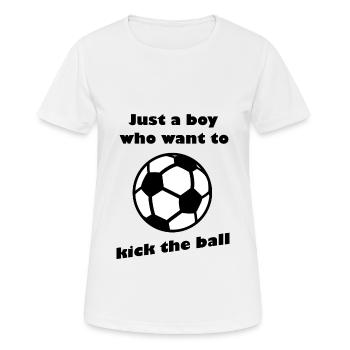Der Fußballspieler - Frauen T-Shirt atmungsaktiv - Weiß - Vorne - AI Model Female 172 dark (172cm)