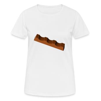 chocolate bar - Women's Breathable T-Shirt - white - Front - AI Model Female 172 dark (172cm)