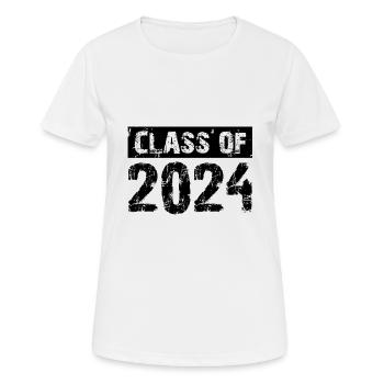 Classe de 2024 - School Abitur Student Class Child - T-shirt respirant Femme - blanc - Devant - AI Model Female 172 dark (172cm)