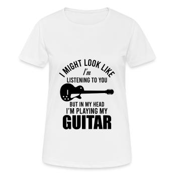 guitarist - Women's Breathable T-Shirt - white - Front - AI Model Female 172 dark (172cm)