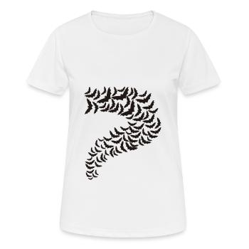 Chauves-souris Happy Halloween Horreur Drakula Horreur - T-shirt respirant Femme - blanc - Devant - AI Model Female 172 dark (172cm)