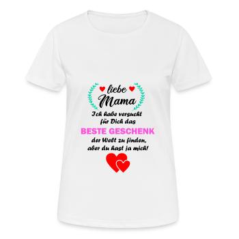 Mama lustig witzig Mutter Geburtstag Geschenk - Frauen T-Shirt atmungsaktiv - Weiß - Vorne - AI Model Female 172 dark (172cm)