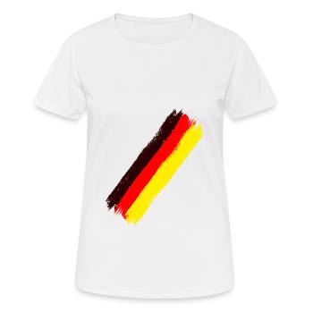 Germany Flag German Flag Germany German - Women's Breathable T-Shirt - white - Front - AI Model Female 172 dark (172cm)