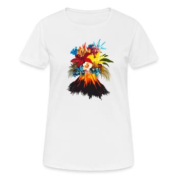Fleurs De Volcan Coloré - T-shirt respirant Femme - blanc - Devant - AI Model Female 172 dark (172cm)