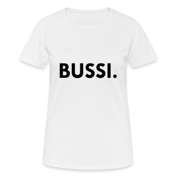 BUSSI. - Frauen T-Shirt atmungsaktiv - Weiß - Vorne - AI Model Female 172 dark (172cm)