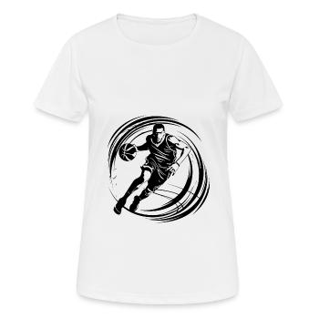 Basketteur Basketteur Basketteur Silhouette - T-shirt respirant Femme - blanc - Devant - AI Model Female 172 dark (172cm)