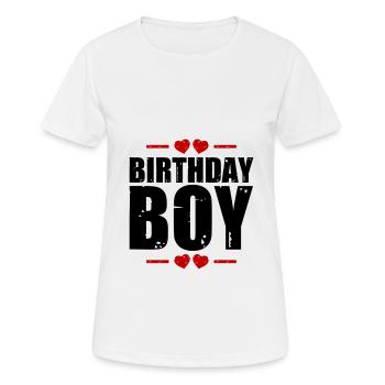 Birthday Boy Saying - Women's Breathable T-Shirt - white - Front - AI Model Female 172 dark (172cm)