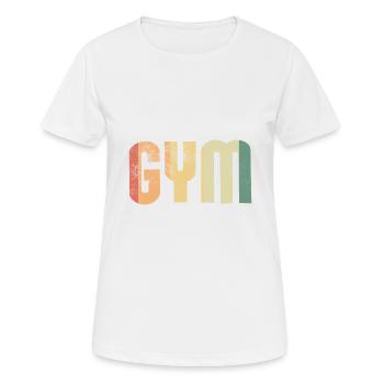 Gym Sport Kraftsport - Frauen T-Shirt atmungsaktiv - Weiß - Vorne - AI Model Female 172 dark (172cm)